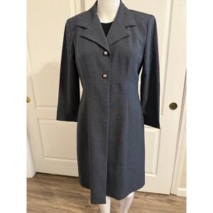 Vintage 90's Scarlett Womens Longline Blazer Coat Gray Size Small